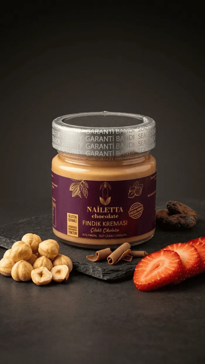 Çilekli Çikolatalı Fındık Kreması 200 gr. - Görsel 3